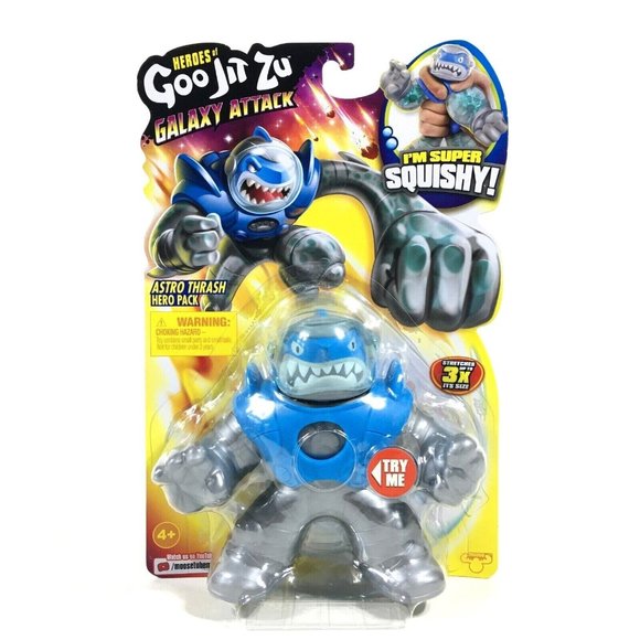 Heroes of Goo Jit Zu Galaxy Attack Vac Astro Thrash, Pump Action Hero! Bend And Pose Into Shape, Perfect Christmas / Birthday Present For 4 To 8 Year Olds, Squishy, Stretchy Tactile